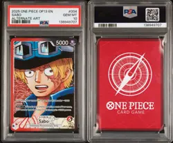 One Piece TCG Sabo Alternate Art Leader OP13-004 Carrying On His Will - PSA 10 - Image 2