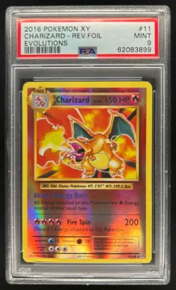 2016 Pokemon XY Evolutions Charizard Reverse Holo #11/108 PSA 9 - Image 1