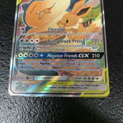 FULL ART Eevee & Snorlax GX ULTRA RARE SM Tag Team Up SM169 Pokemon Promo NM - Image 3