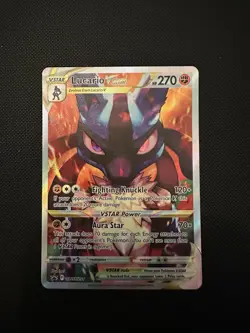 Pokemon Card Lucario VSTAR SWSH291 Ultra Rare Black Star Promo Near Mint - Image 1