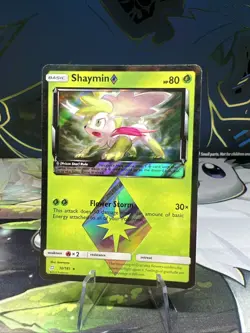 Shaymin 10/181 - Pokemon Card TCG - Team Up Holo Prism Rare Light Play - RARE - Image 3