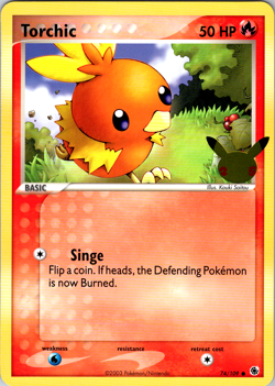 Pokemon TCG Torchic 74/109 Jumbo Card Celebrations 25th Anniversary NM - Image 1