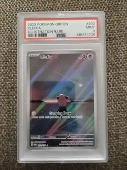 Cleffa Scarlet & Violet Obsidian Flames Pokemon TCG Card 202/197 PSA 9 - Image 1