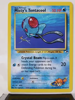 Misty's Tentacool 57/132 - VLP / NM - Gym Heroes Pokemon Card - $2 Flat Shipping - Image 1
