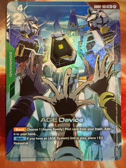 Gundam TCG Card Game Dual Impact GD02-103 R+ AGE Device Command Alt Art Rare + - Image 1