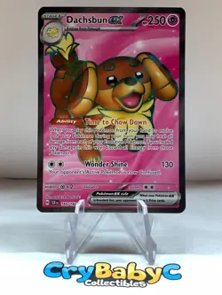 Pokemon Dachsbun ex 160/142 Stellar Crown Scarlet & Violet Ultra Rare Full Art - Image 1