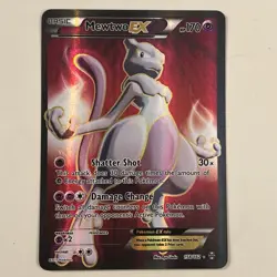 Pokemon Mewtwo EX TCG Full Art Holo Card 158/162 2015 Breakthrough Ultra Rare - Image 1