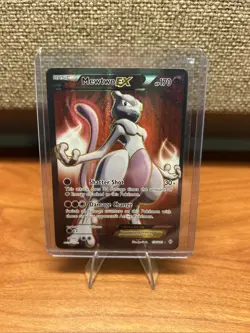 Pokemon Mewtwo-EX TCG Full Art Ultra Rare Holo Card Breakthrough 158/162 - Image 1