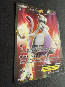 Pokemon Mewtwo EX TCG Full Art Holo Card 158/162 2015 Breakthrough Ultra Rare - Image 2