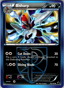 2013 Pokemon Gaming Black & White Plasma Freeze Bisharp #74/116 - Image 1