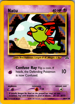 Pokemon - Natu - 59/75 - Neo Discovery COMMON Near Mint WOTC - Image 1