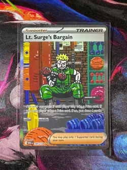 Lt. Surge's Bargain 185/132 Special Illustration Rare Pokemon TCG Minty - Image 1