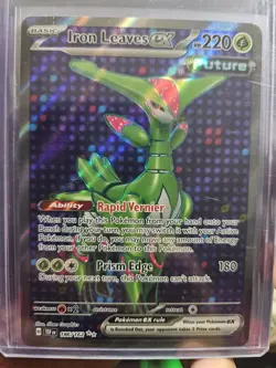 Pokemon TCG Iron Leaves EX 186/162 Temporal Forces Ultra Rare Full Art - Image 1