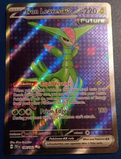 Pokemon - Iron Leaves ex 186/162 - SV Temporal Forces - Full Art Textured - NM - Image 1