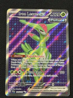 Iron Leaves ex 186/162 Temporal Forces Full Art Ultra Rare NM 2024 Pokemon TCG - Image 1