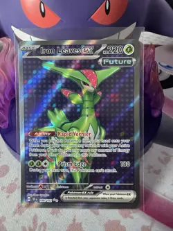 Pokemon TCG Iron Leaves EX 186/162 Temporal Forces Ultra Rare Full Art NM - Image 1