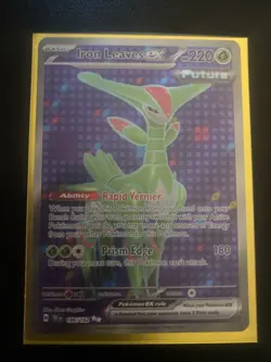 Pokemon TCG Iron Leaves EX 186/162 Temporal Forces Ultra Rare Full Art NM - Image 1