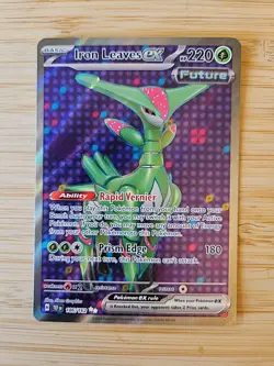 Iron Leaves ex 186/162 Temporal Forces (TEF) NM Full Art Pokemon Card - Image 1