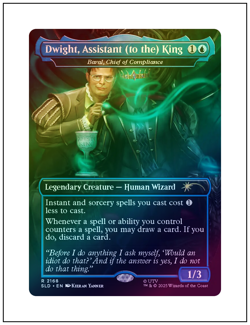1x Dwight, Assistant (to the) King, Secret Lair 2168 Foil, MTG NM - Image 1