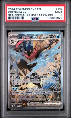 PSA 9 GRENINJA EX SWSH 132 2024 POKEMON SVP EN-SV BLACK STAR PROMO MINT - Image 1