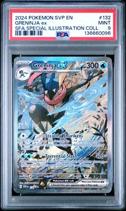 2024 POKEMON SVP EN-SV BLACK STAR PROMO #132 GRENINJA EX PSA 9 - Image 1