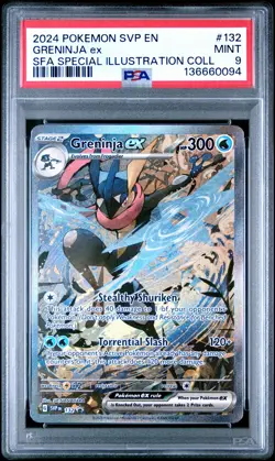 2024 POKEMON SVP EN-SV BLACK STAR PROMO #132 GRENINJA EX PSA 9 - Image 1