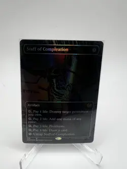 Staff of Compleation (Oil Slick Raised Foil) Phyrexia: All Will Be One Foil - Image 1