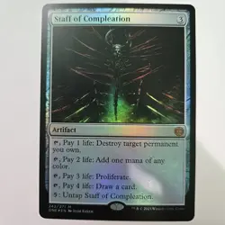 MTG Staff of Compleation Phyrexia: All Will Be One 242 Foil Rare - Image 2