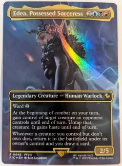Edea Possessed Sorceress #448 (Borderless) Commander: FINAL FANTASY FIC FOIL mtg - Image 1