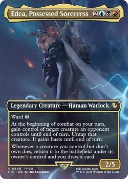 Edea Possessed Sorceress #448 (Borderless) Commander: FINAL FANTASY FIC FOIL mtg - Image 2