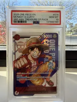 Monkey.D.Luffy - ST21-014 (3rd Anniversary Treasure Campaign Pack) PSA 10 - Image 1
