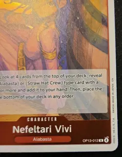 Nefeltari Vivi OP13-012 Foil Rare Carrying On His Will One Piece Card Game - Image 5