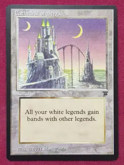 Magic The Gathering LEGENDS CATHEDRAL OF SERRA land card MTG - Image 1