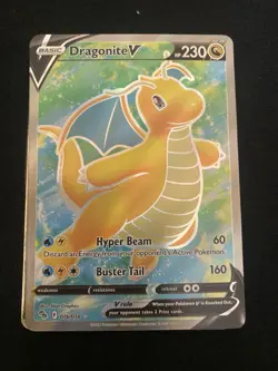 Pokemon TCG Dragonite v Full Art Holo Ultra Rare Card 076/078 - Image 1