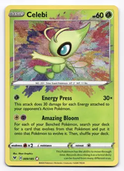 Celebi SWSH04: Vivid Voltage - Pokemon NM 009/185 - Image 1