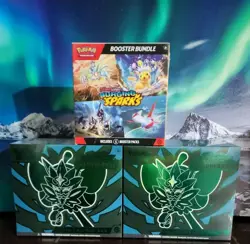 Pokemon Twilight Masquerade ETB Sealed X2 And Surging Sparks Booster Bundle - Image 1