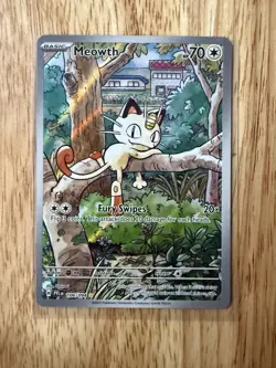 Meowth 106/094 Me02: Phantasmal Flames Holo Mega Evolution Pokemon TCG SIR Rare - Image 1