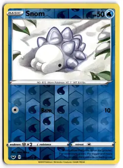 Pokemon TCG Snom 063/202 Swsh01: Sword & Shield Reverse Holo - Image 1