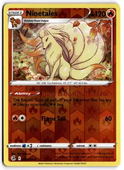 Pokemon TCG Ninetales 031/264 Swsh08: Fusion Strike Reverse Holo - Image 1