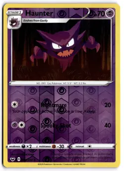 Pokemon TCG Haunter 084/202 Swsh01: Sword & Shield Reverse Holo - Image 1