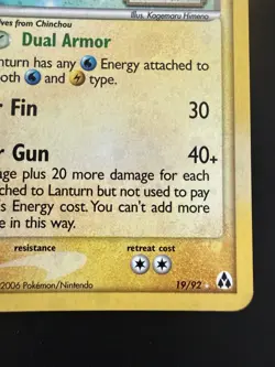 Pokemon TCG Legend Maker Lanturn - 19/92 Stamped Reverse Holo NM/LP - Image 2