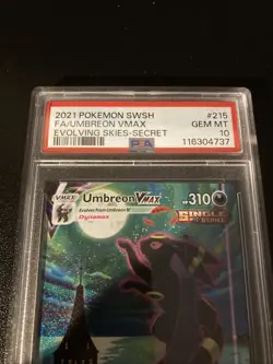 2021 Pokemon UMBREON VMAX Alt Art PSA 10 GEM MNT SWSH EVOLVING SKIES 215/203 - Image 3