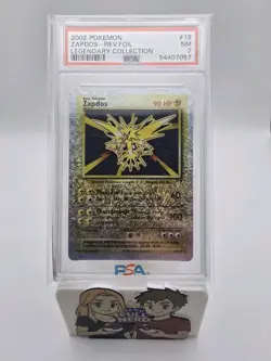 2002 Pokemon Zapdos Reverse Holo Legendary Collection #19 PSA 7 NM - Rare - Image 1