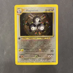 Pokemon TCg Magneton 10/64 - 1st Edition Neo Revelation Holo LP - Image 1