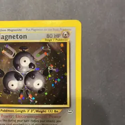 Pokemon TCg Magneton 10/64 - 1st Edition Neo Revelation Holo LP - Image 3