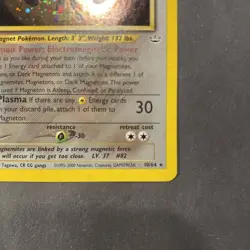Pokemon TCg Magneton 10/64 - 1st Edition Neo Revelation Holo LP - Image 4