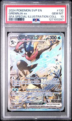 2024 POKEMON SVP EN-SV BLACK STAR PROMO #132 GRENINJA EX PSA 10 - Image 1