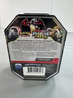 Pokemon Paldean Fates Great Tusk ex Tin (4 Packs) New Sealed English NEW SEALED - Image 4