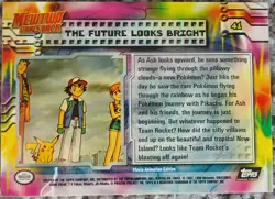 The Future Looks Bright #41 FOIL Pokemon 1999 Topps Mewtwo Strikes Back Movie - Image 2