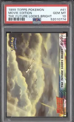 The Future Looks Bright 1999 Pokemon Topps 41 Mew Movie Edition PSA 10 - Image 1